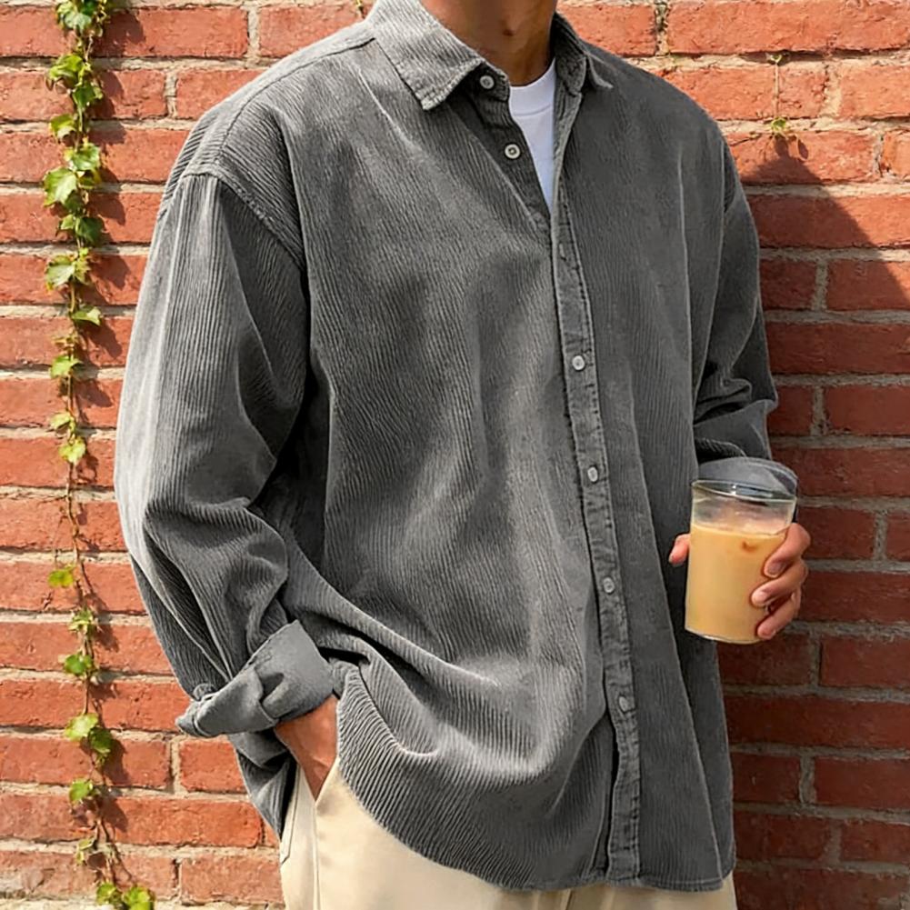 เสื้อเชิ้ตคอร์ดดูรอยผู้ชายทรงห - Corduroy Button Up Shirt Men บทวิจารณ์และราคา